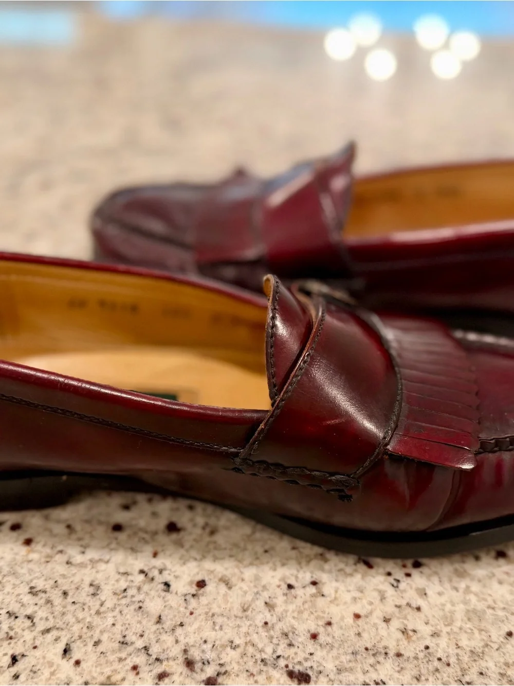 Cole Haan Shoes Men’s Size 10.5 D Burgundy Kiltie Monk Strap Loafers Italy 3516